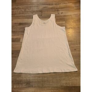 Bobbie brooks 2x women's plus size ribbed white tank top